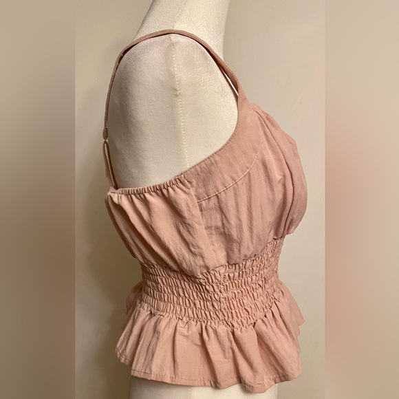 She + Sky: pink mauve shoulder strap top; medium; worn once; excellent condition - Picture 2 of 6
